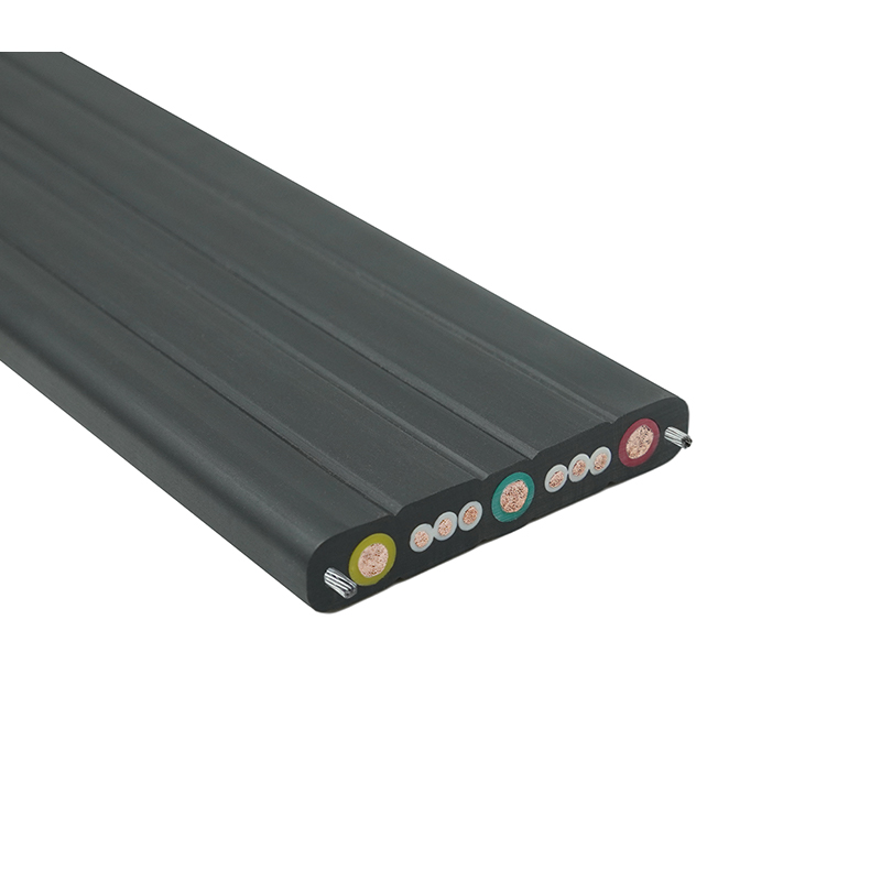 Yhdistelmävaippanosturin liikkuva litteä kaapeli teräslangalla