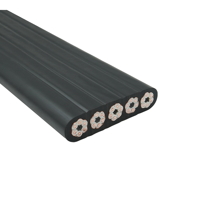 Yhdistelmävaippasuojattu nosturin liikkuva litteä kaapeli