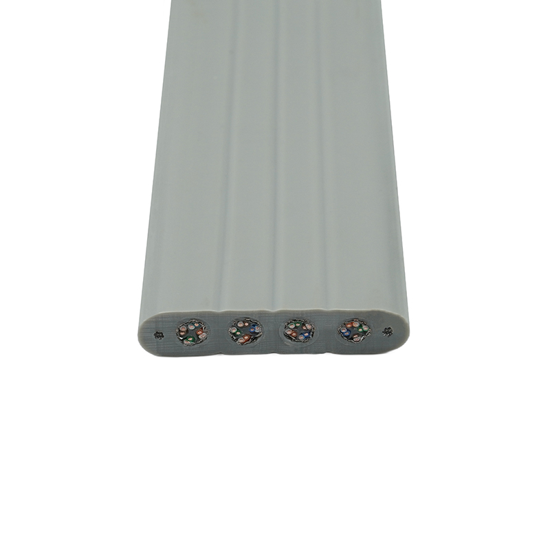 Hissin litteä kaapeli teräslangalla ja 4 Cat6 Patch -kaapelilla