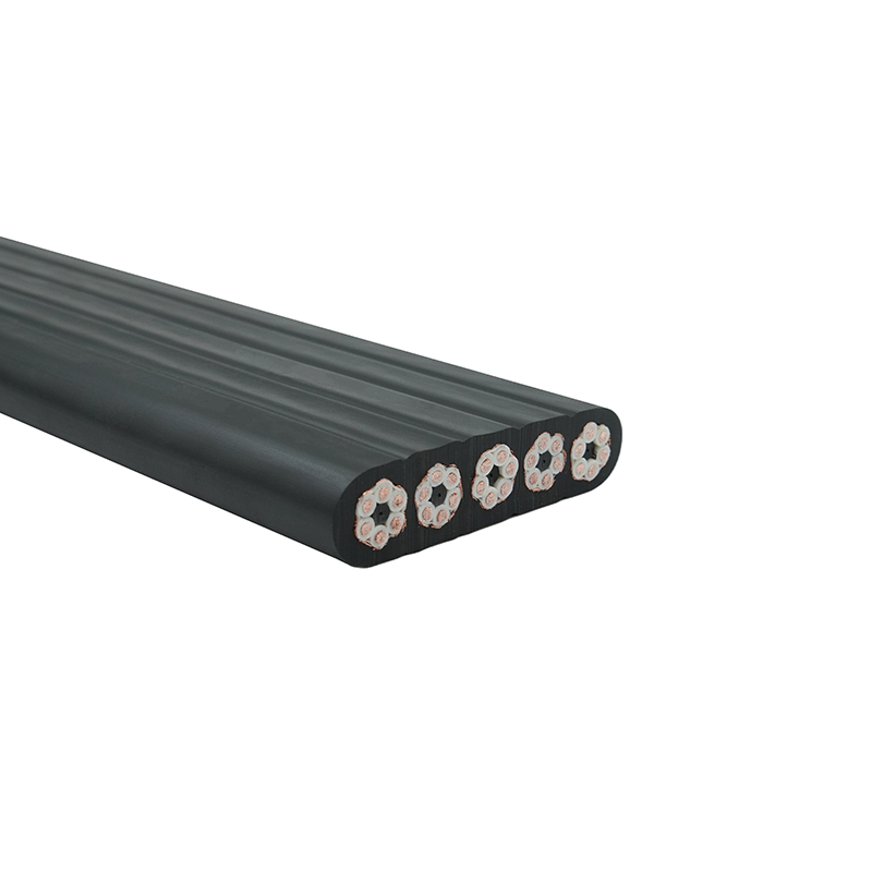 Yhdistelmävaippasuojattu nosturin liikkuva litteä kaapeli