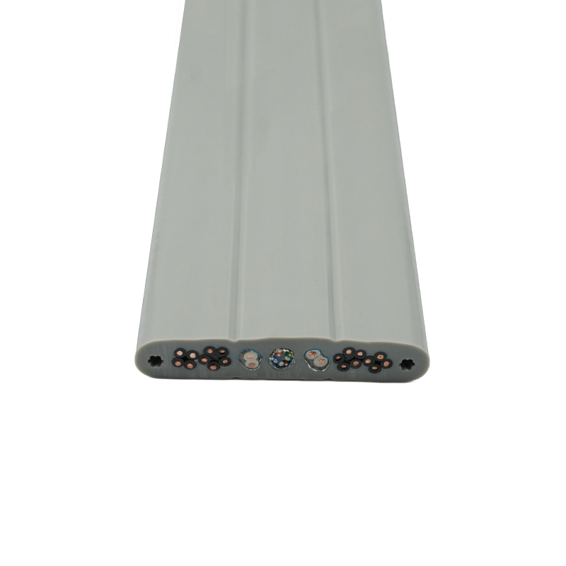 Kupariydin PVC-eristetty PVC-vaippainen litteä kaapeli teräslangalla