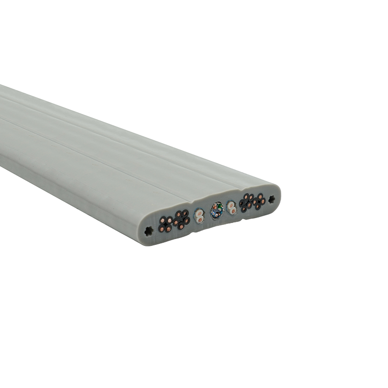 Kupariydin PVC-eristetty PVC-vaippainen litteä kaapeli teräslangalla