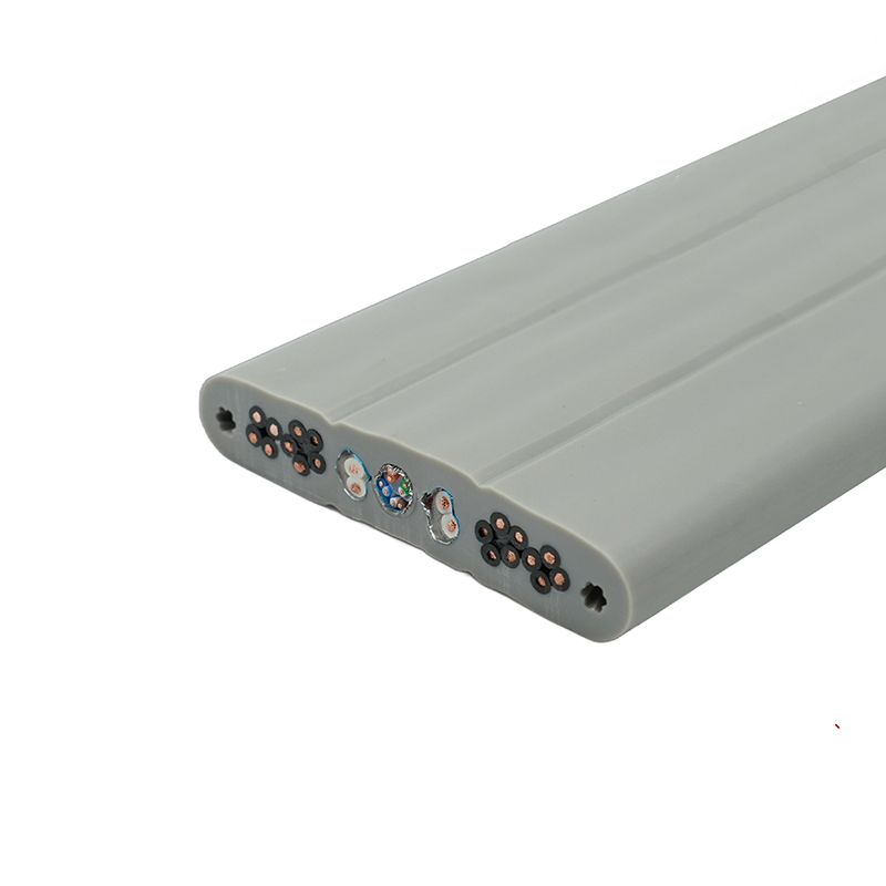 Kupariydin PVC-eristetty PVC-vaippainen litteä kaapeli teräslangalla