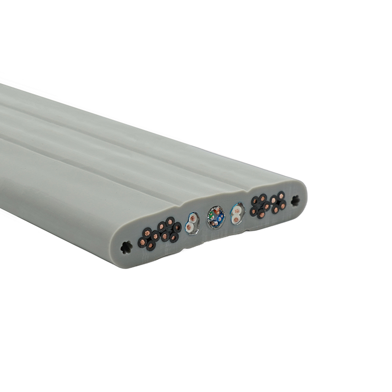 Kupariydin PVC-eristetty PVC-vaippainen litteä kaapeli teräslangalla